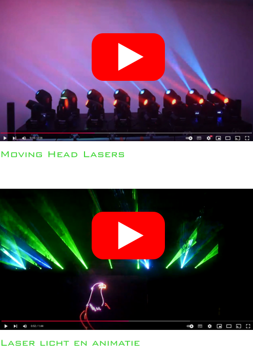 Laser licht en animatie Moving Head Lasers